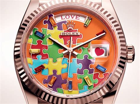 rolex love puzzle watch|Rolex jigsaw dial.